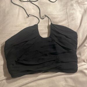 Elegant Black Halter Top